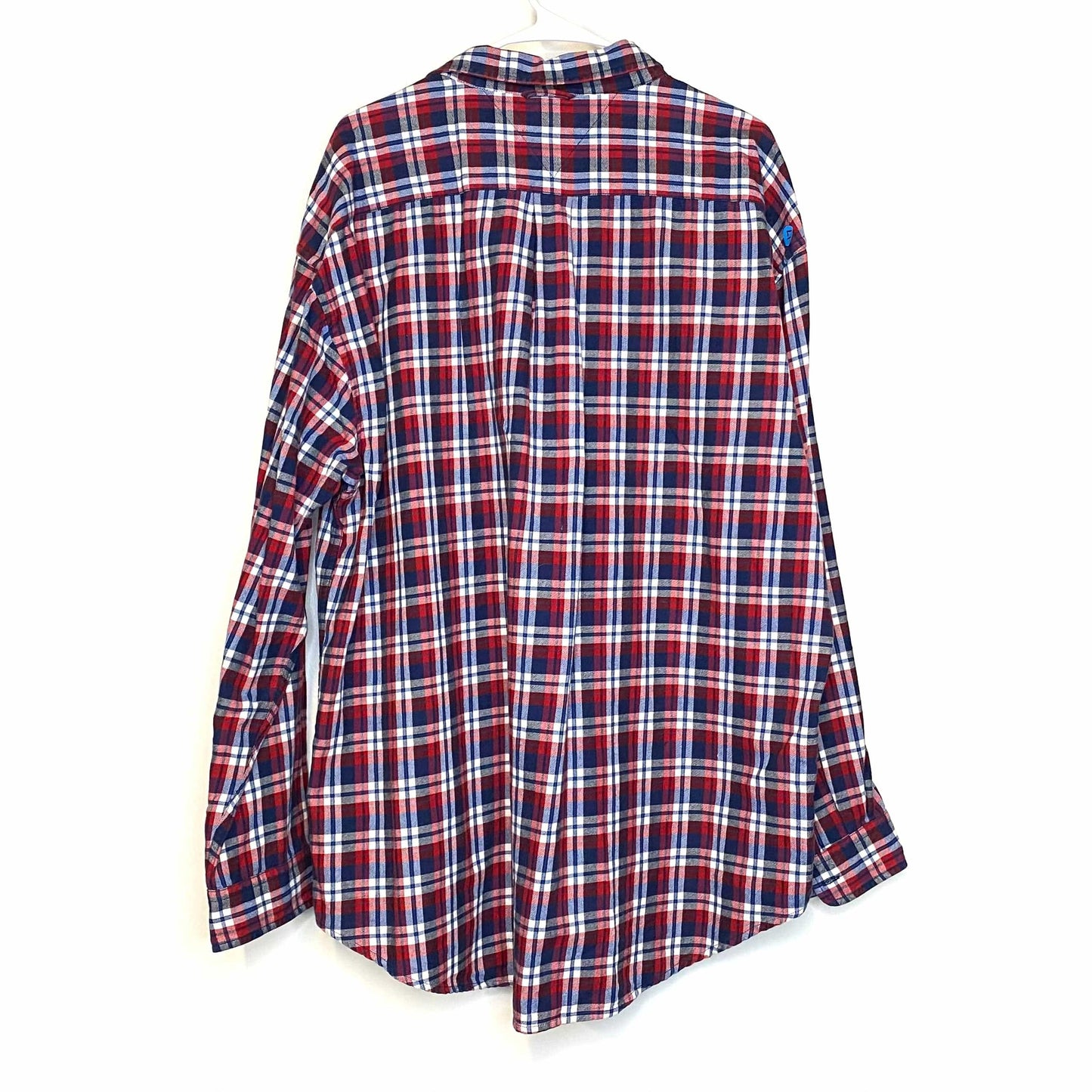 TOMMY HILFIGER Size XXL Red White Blue Flannel Button-Up Shirt L/ – Parsimony Shoppes