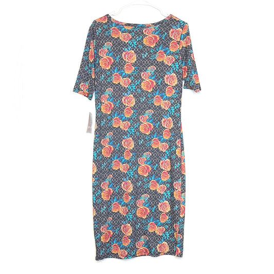 LuLaRoe Womens Size XL Orange Floral Print Julia Dress Scoop Neck S/s –  Parsimony Shoppes