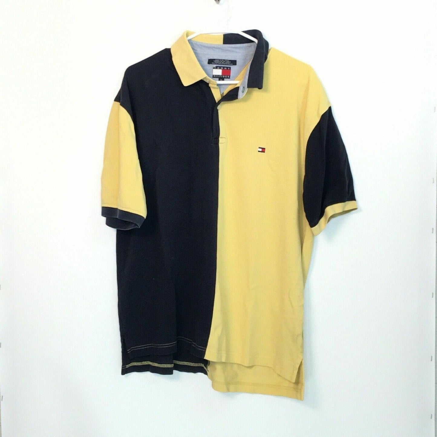 TOMMY HILFIGER Mens Size XL Yellow Blue Golf Polo Shirt Sho – Parsimony Shoppes
