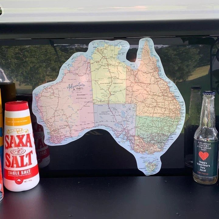Large UV protected outdoors map of Australia Sticker