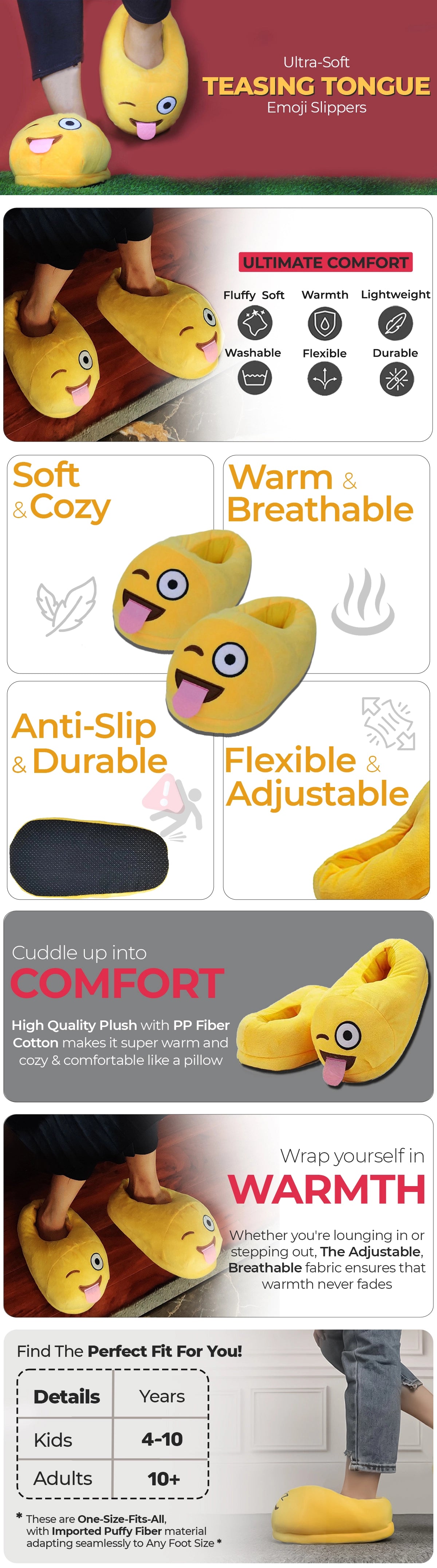 Buy Emoji Slippers Soft and comfortable Slippers at best price in Pakistan ~ Rhizmall.pk