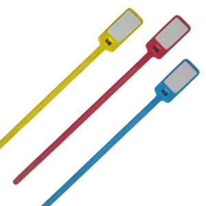 Write On Narrow Flag Zip Ties - KABLE KONTROL