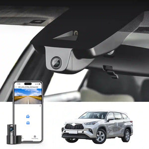 Mangoal Front 4K & Rear 1080p Dash Cam Custom fit for Toyota Highlander(Model A) Gen4 UX70 2020 2021 2022 2023 2024 XLE XSE Limited Platinum, Integrated OEM Look, App & WiFi, 128GB Card - mangoal 