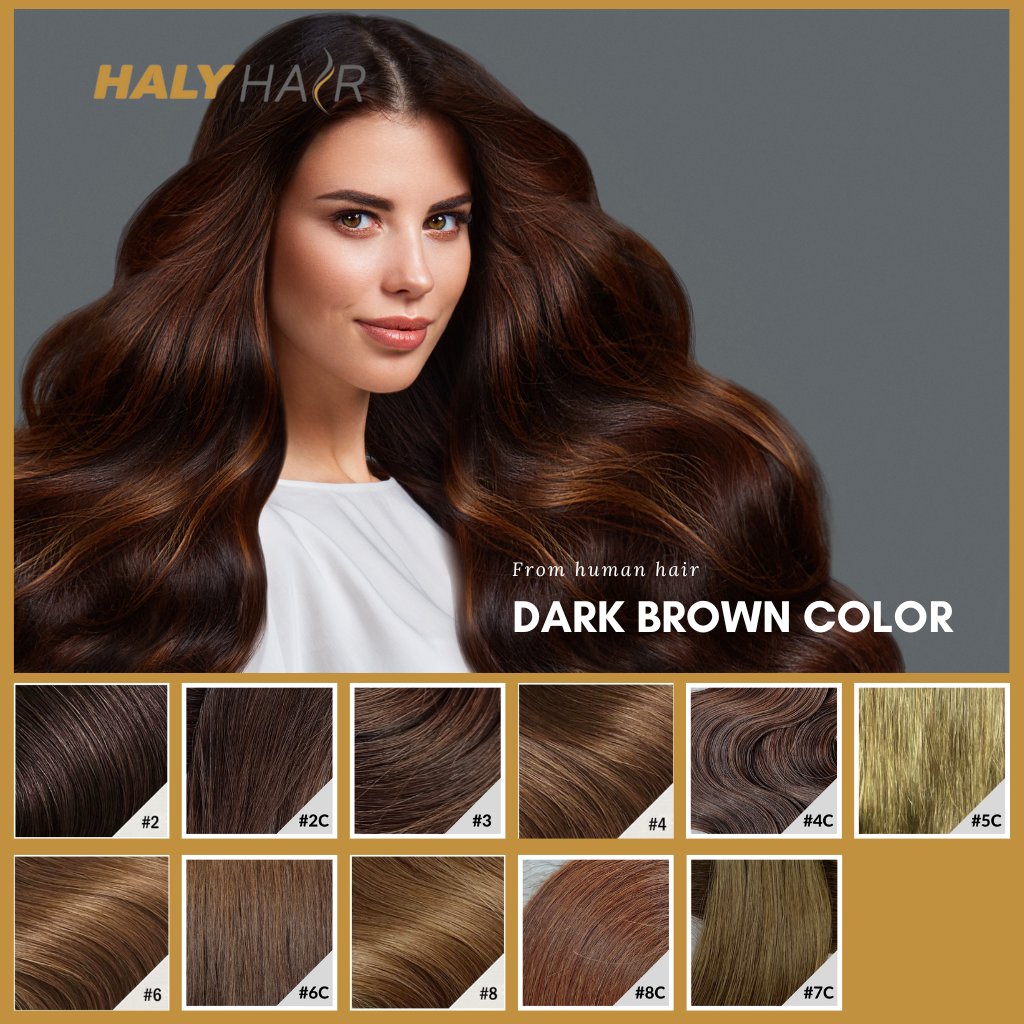 Dark brown hair color | HALY HAIR