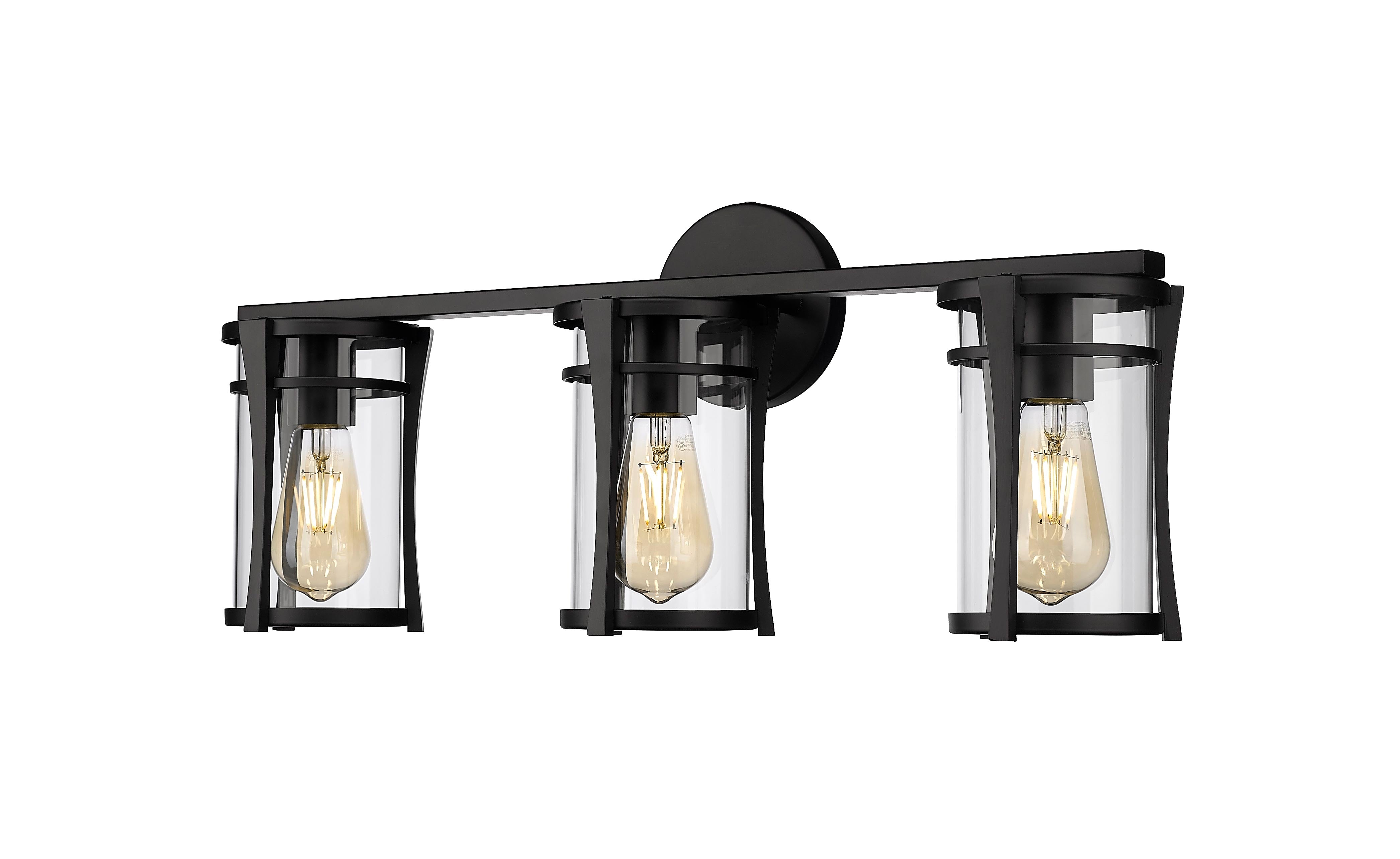 Liwuu Modern Industrial Bathroom Vanity Light Fixtures 3 Lights