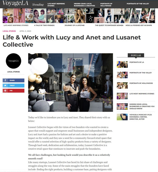 Both Anet and Lucy are members of the Female Founders Collective & 10th House Co-Founded by Rebecca Minkoff. Their life motto is to support small businesses, especially women entrepreneurs.