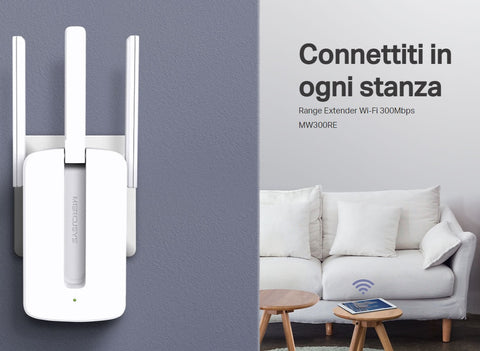 sistema ripetitore di segnale per rete wifi. Extendere Wireless