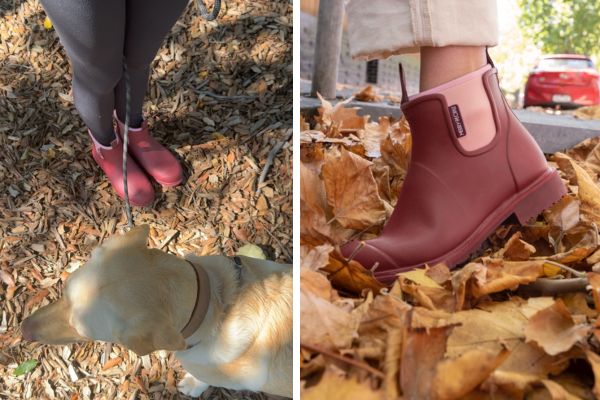Beetroot Bobbi Boots in Autumn