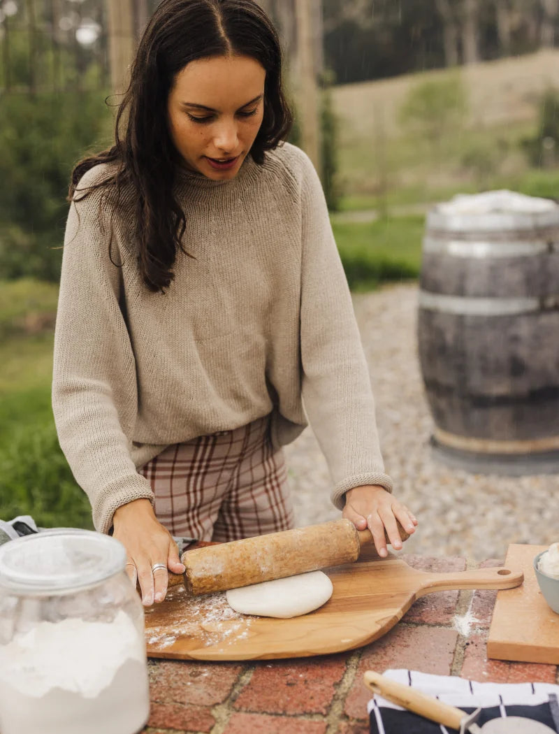 making the pizza dough