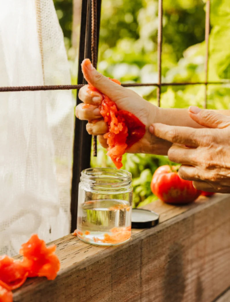 squeezing the water out of the tomato