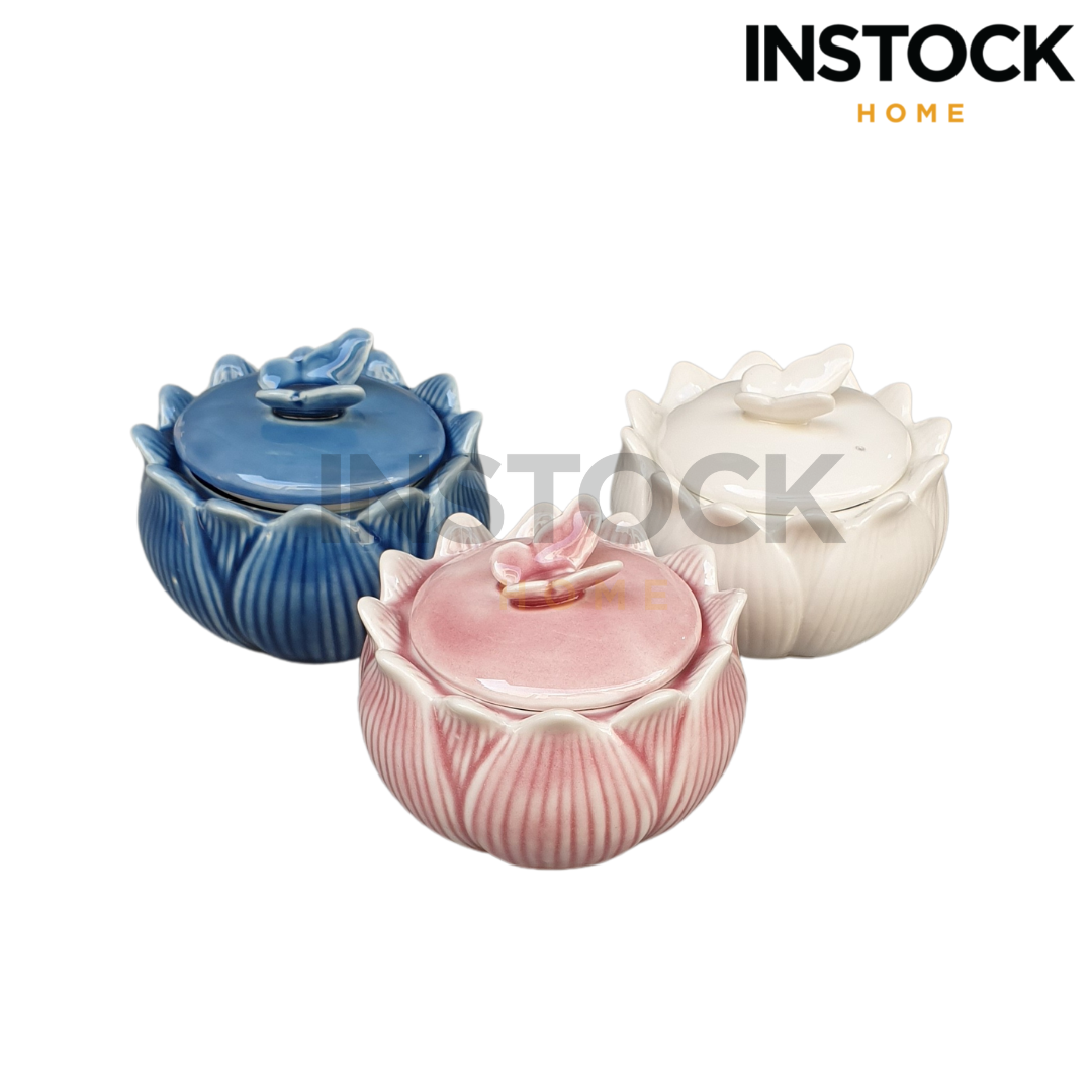 Butterfly Top Tulip Storage Jar - Available In 3 Colors