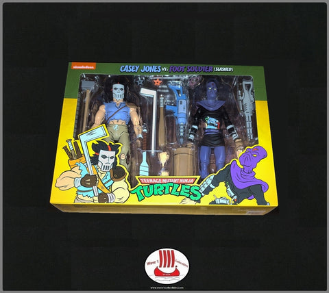 NECA Teenage Mutant Ninja Turtles Casey Jones & Foot Soldier MIB courtesy of wave1collectibles.com