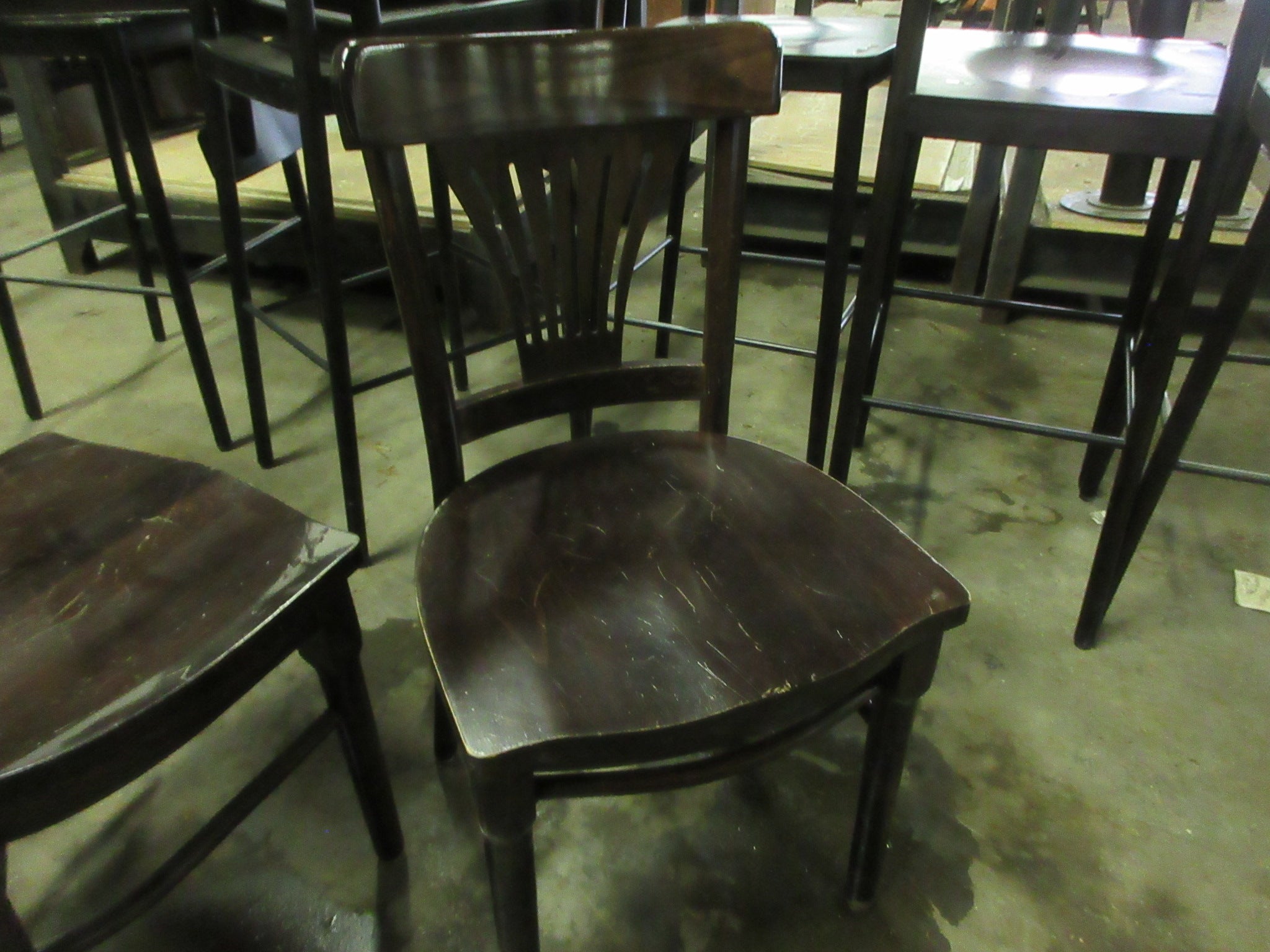 Wood Fan Back Restaurant Chair - Rebuilders Xchange