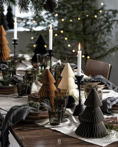 Kerst inspiratie houten tafel