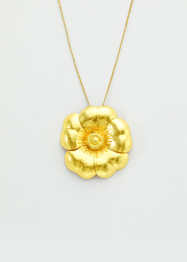 18kt Gold Flower Pendant Necklace – Pippa Small