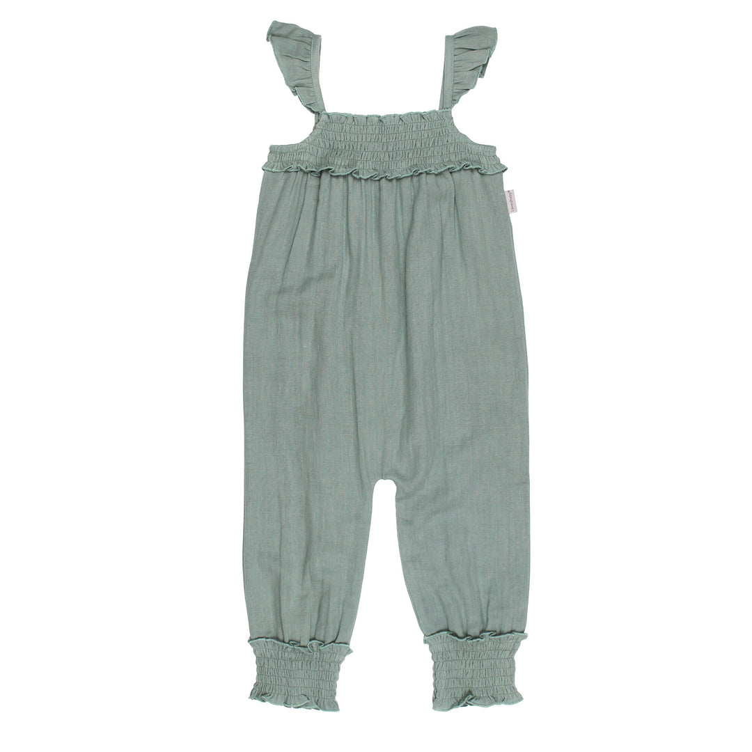 Baby Boys Blue One piece Slate Blue Muslin Romper