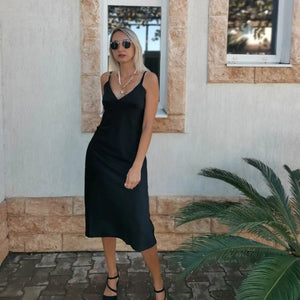 Satin Serenade Camisole Dress - Bella Chix Co