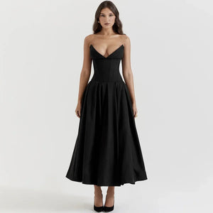 Dark Desire Corset Midi Dress - Bella Chix Co