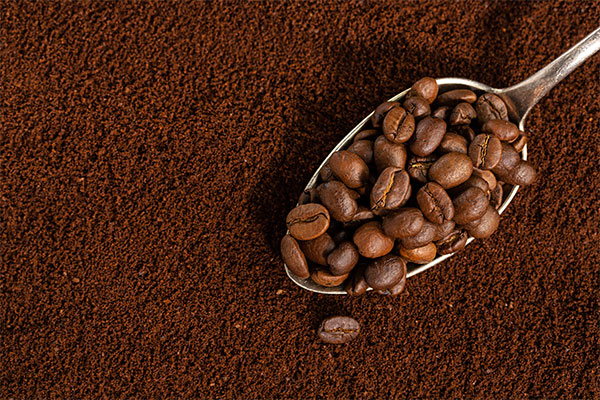 Decaf-ground-Coffee-Benefits-for-Skin-and-Longevity-decaf-coffee-beans-on-grounded-coffee