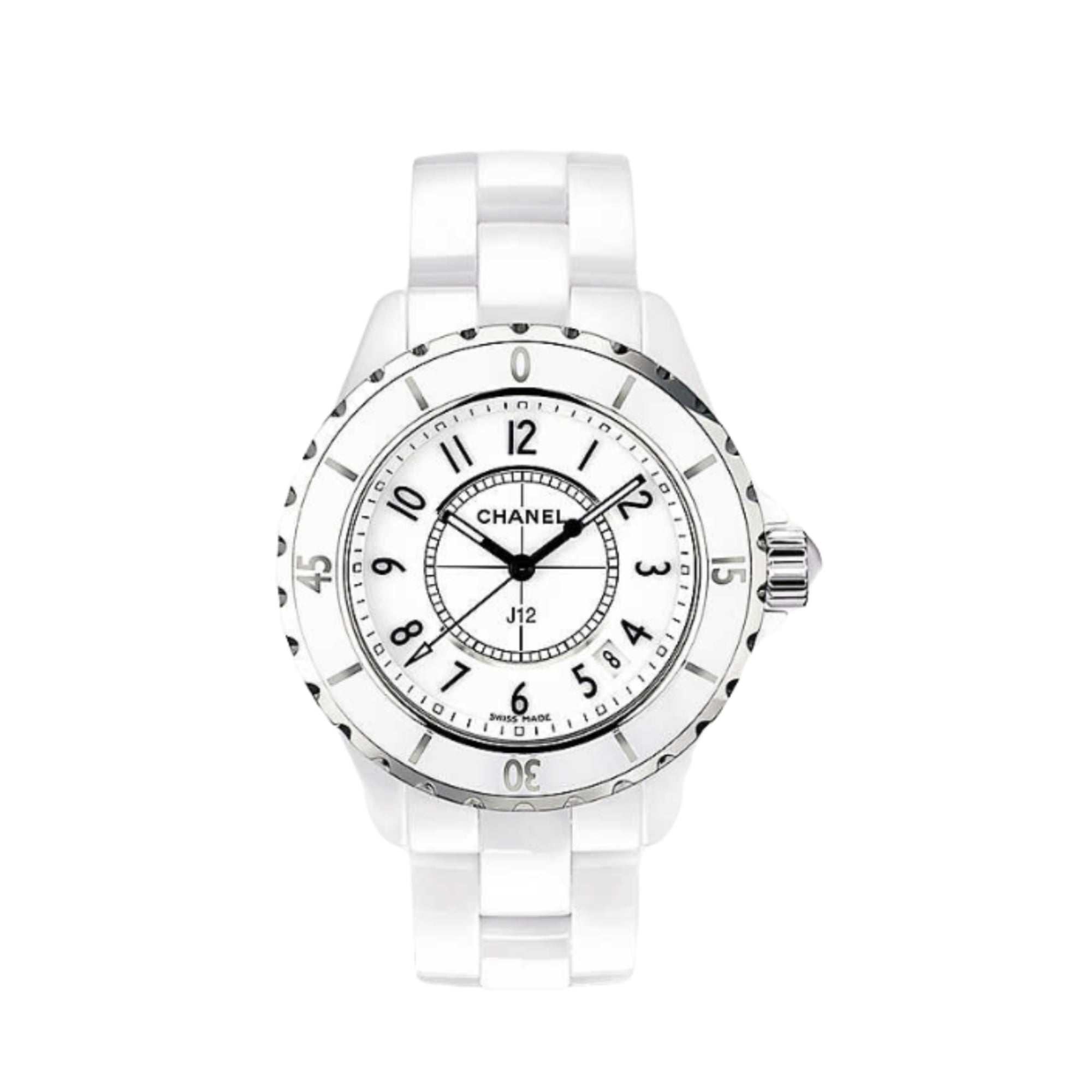 Chanel J12 White Dial White Ceramic Bracelet 33mm - Ishida Watch
