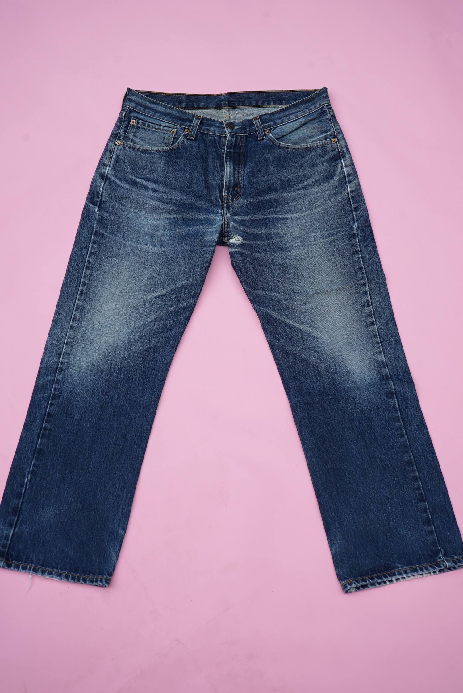 Distressed Vintage Levi's 751 Jeans W34 Dark Blue – Idee Vintage