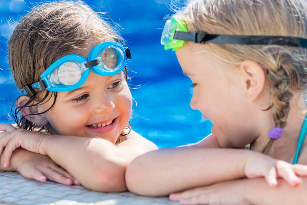 kids smiling at their first swim meet