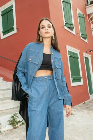 Asymmetrical Denim Jacket