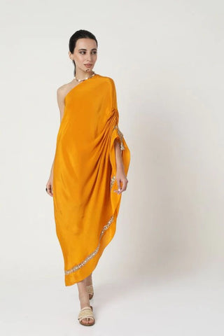 Mango One Shoulder Kaftan