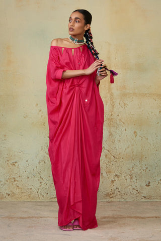 PINK KNOTTED KAFTAN