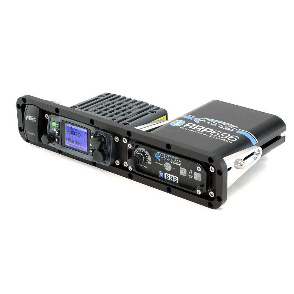 Dash Mount Horizonal for GMR25 Style Radios and Rugged Intercom - Billet Aluminum