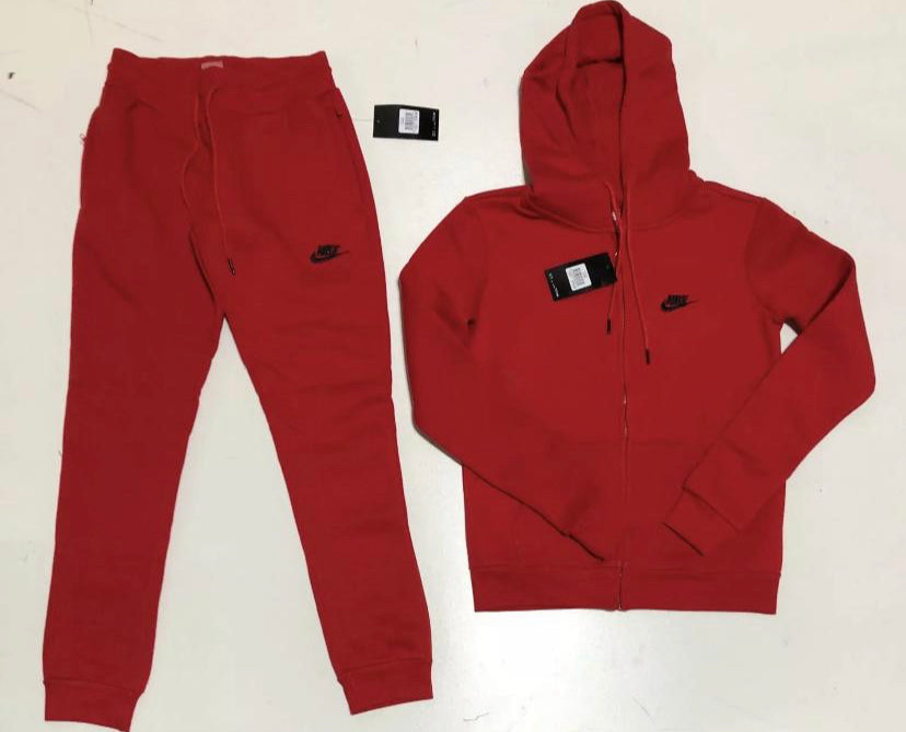 red mens nike sweatsuit