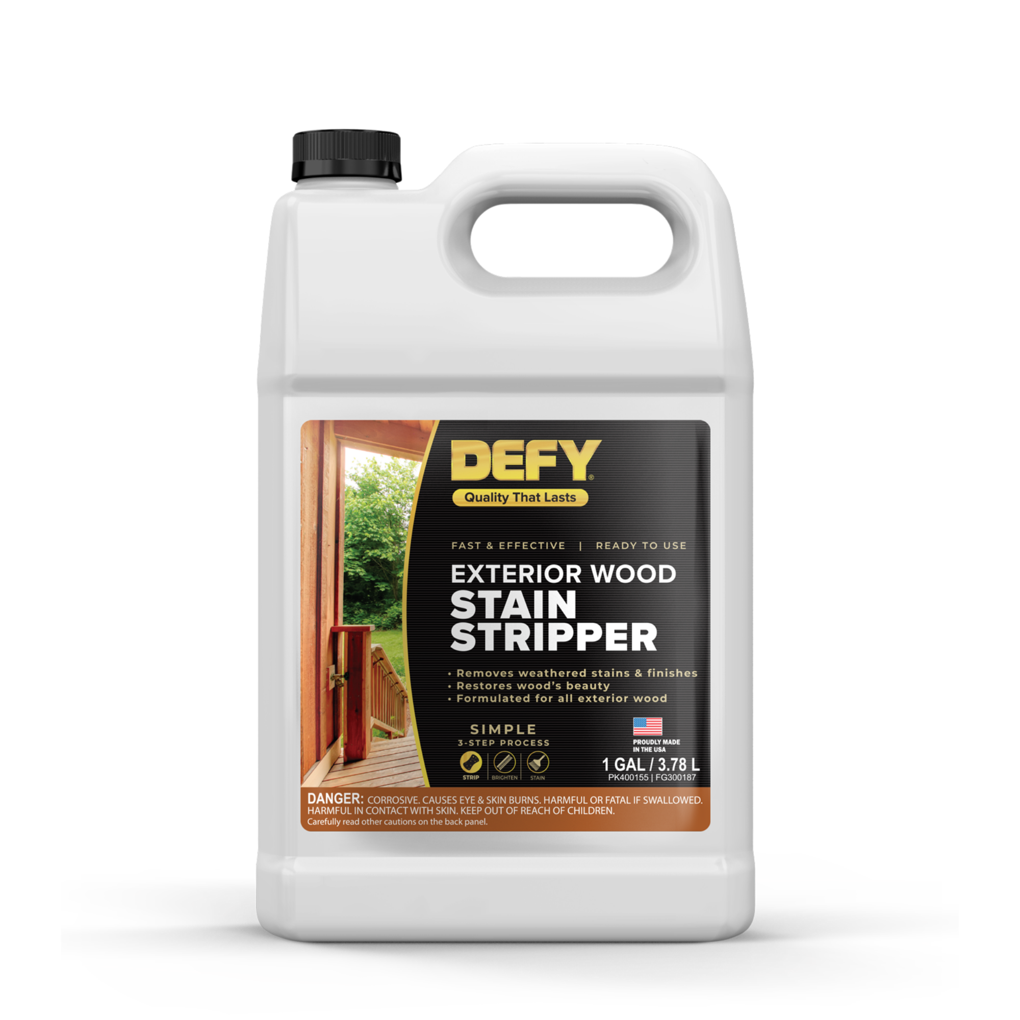 DEFY Extreme 1 Gallon Semi-Transparent Exterior Wood Stain, Cedar Tone