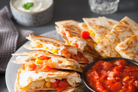 high protein mini cheese quesadillas