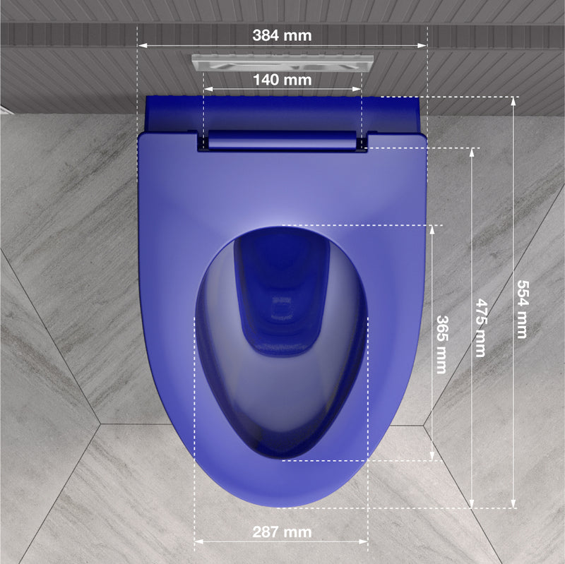 Veil Rimless Wall Hung Toilet Without Toilet Seat Cover In Indigo Kohler Online Store 0983