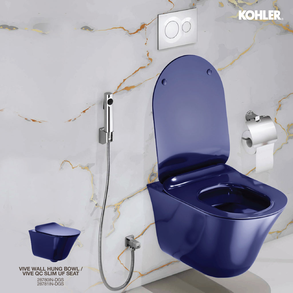 Vive Toilet Wall Hung Bowl And Seat Cover Combo Kohler Online Store 9270