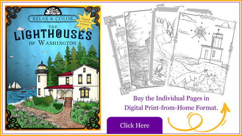 Lighthouses of Washington Coloring Pages