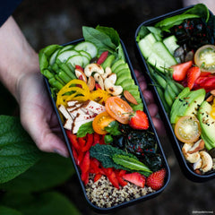 Sałatka do pracy, pojemnik na jedzenie, lunch box czarny Monbento