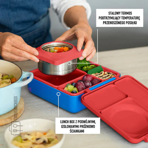 duży lunchbox z termosem dla dziecka