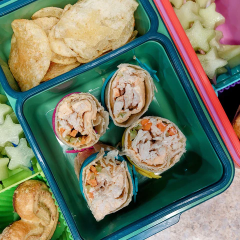 Omiebox zielony lunchbox z przegródkami