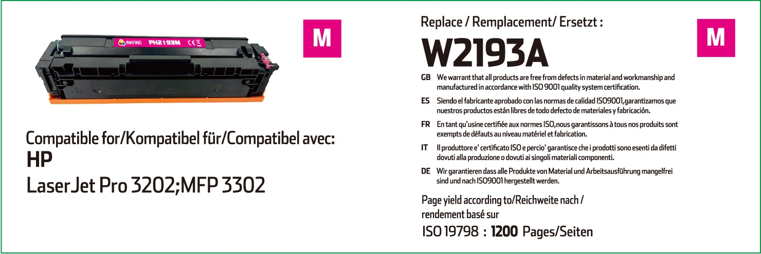 INKFIND HP 219A Magenta Tonerkartusche INKFIND HP 219A Magenta Tonerkartusche