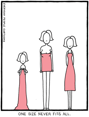 One Size Fits All by Everyday People Cartoons