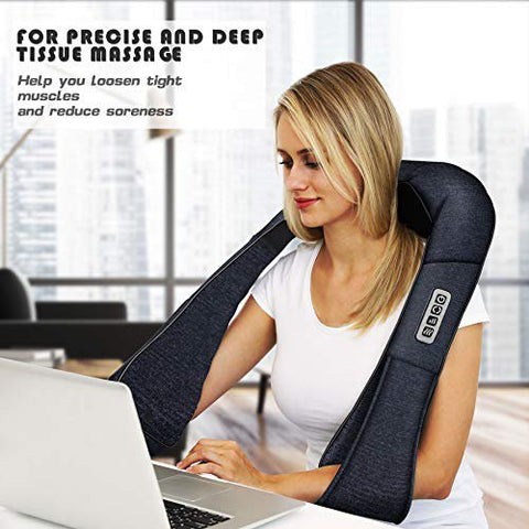 RESTECK Shiatsu Cordless Neck and Back Kneading Massager Therapy Pillow w/  heat