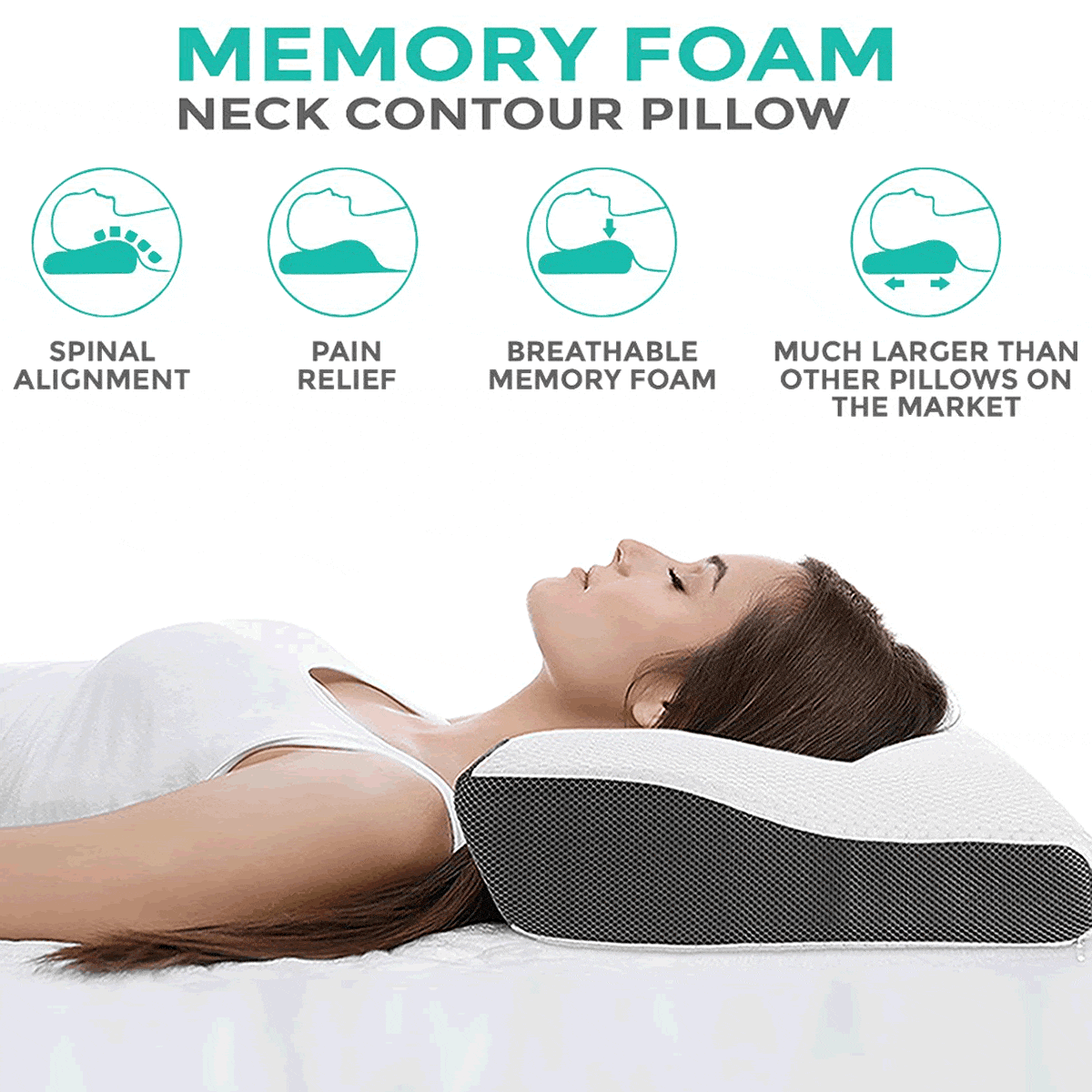 Snooze Right™ - Orthopedic Memory Foam Pillow – therapycasa