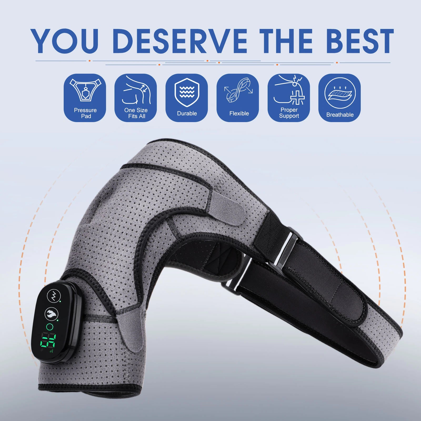 USB Heated Shoulder Massager Shoulder Brace, Electric Heated Knee