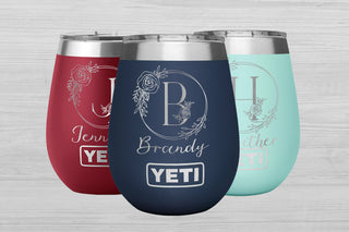 Laser Engraved Yeti Wine Tumbler - ONE GLASS AWAY