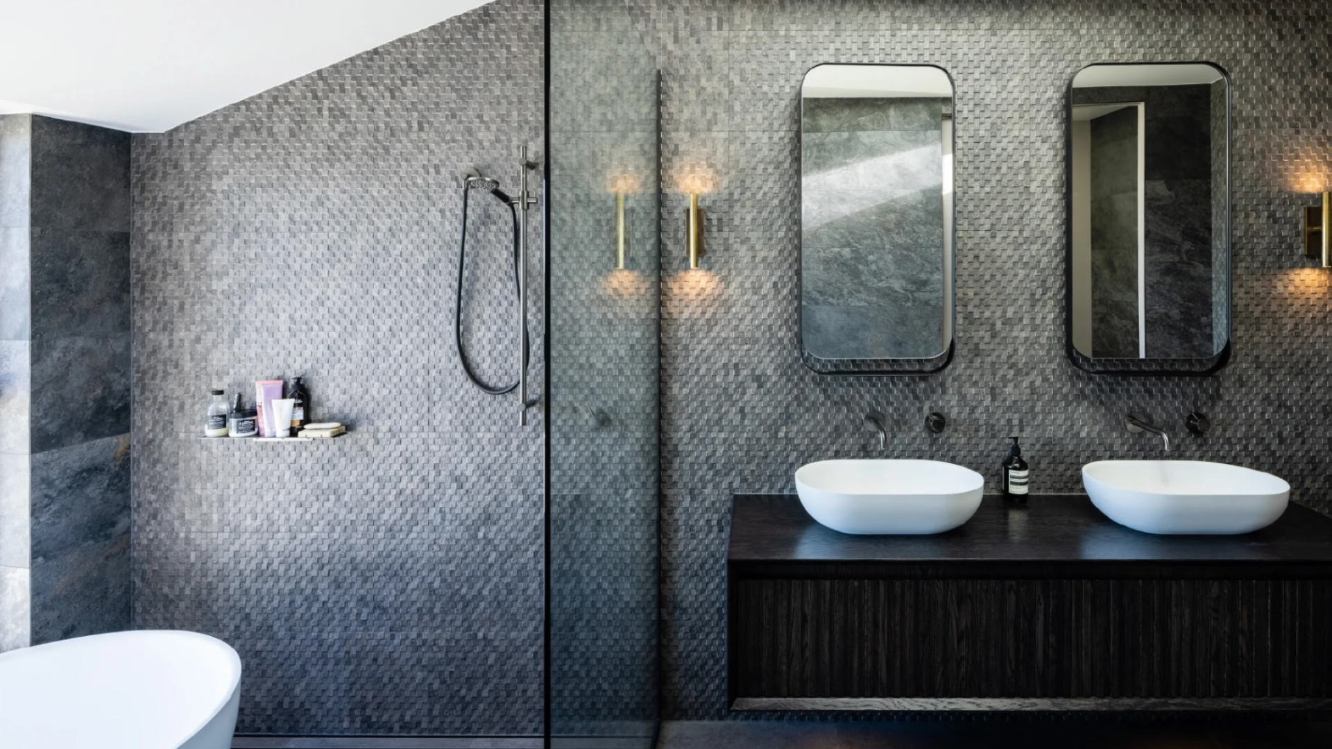 pircture of bathroom tiles that create unique visual experience