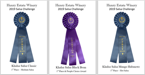 Classic Indian Fusion Salsa, Black Bean Salsa, Salsa Mango Habanero - 2019 Henry Estate Winery 