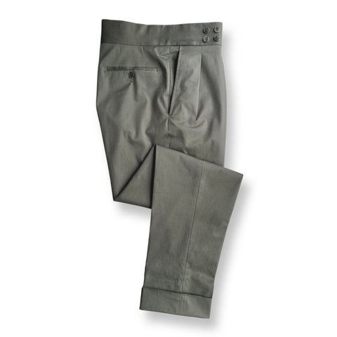 Frosted cotton pleated trousers | GutteridgeEU | Men's Trousers
