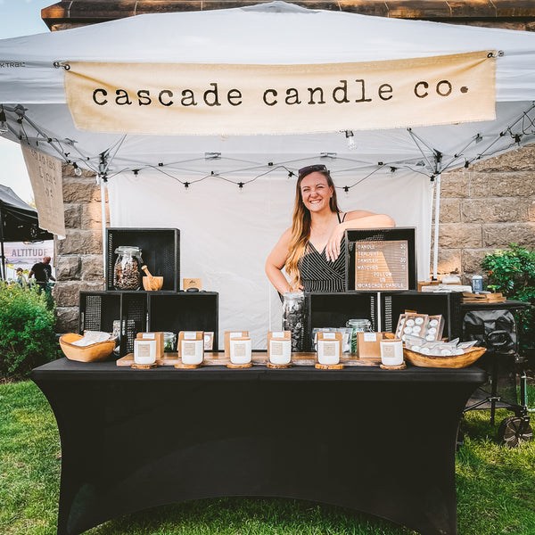 cascade candle in bend oregon at a craft market