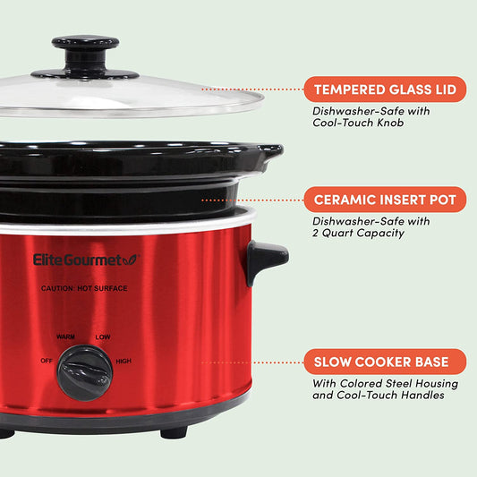  ICOOK Slow Cooker 3.5 Quart USC-351-OG,Dishwasher Safe